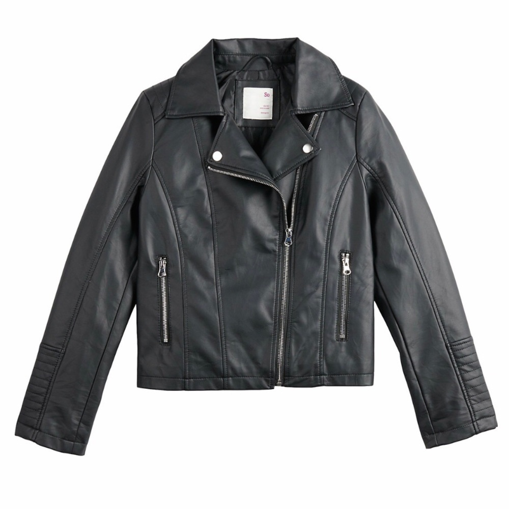 🏍 Girls Rad Motorcycle Jacket with Ruffles in back